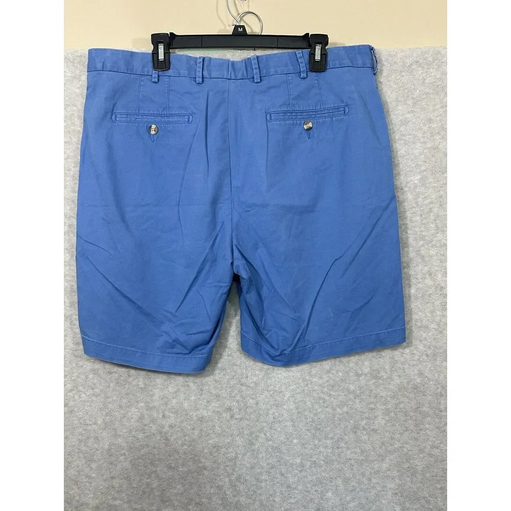 Peter Millar Khaki‎ Chino Shorts Pants Mens 38 Solid Blue Button Pockets